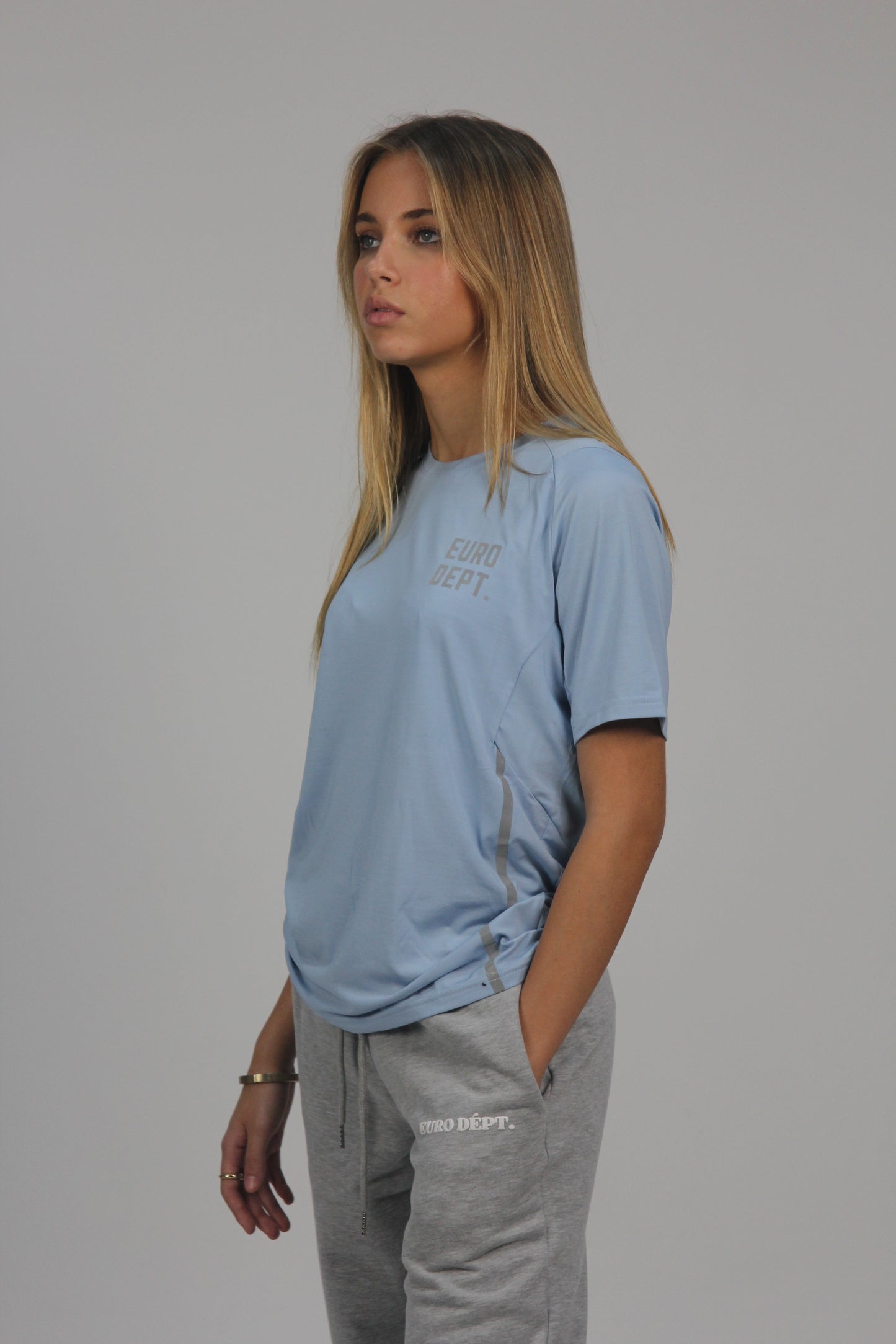 EURO DEPT. Baby Blue GYM Shirt.