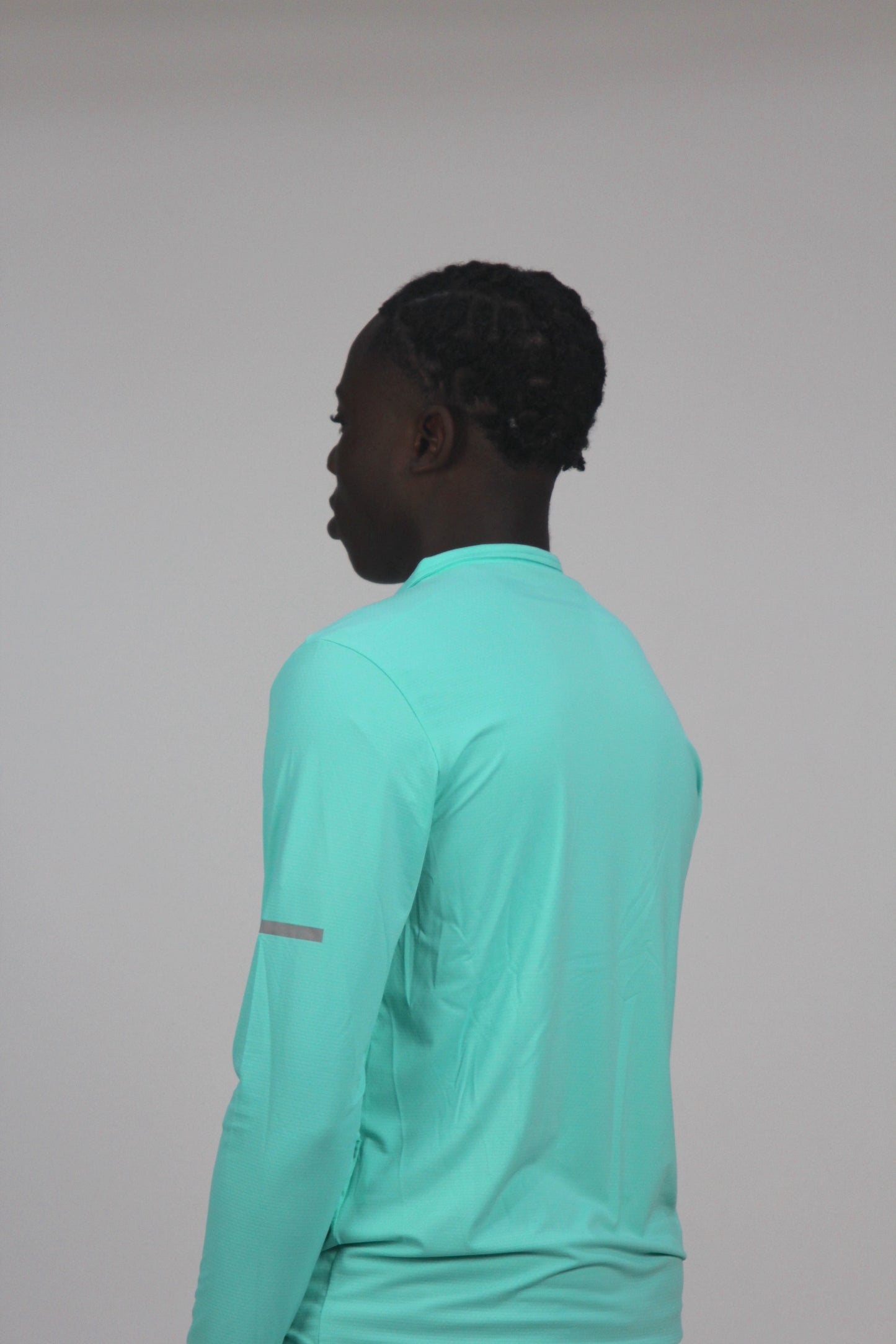 Men's Turquoise 1/4-Zip Running Top