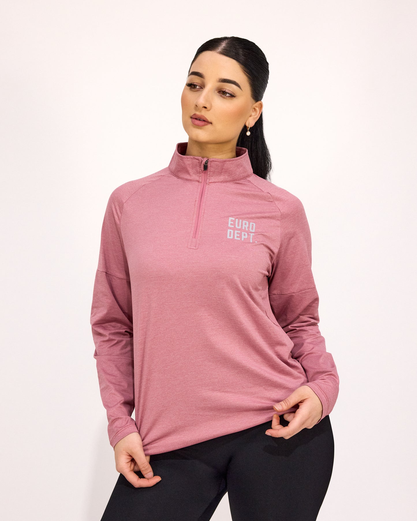 Women's Mauve 1/4-Zip Running Top