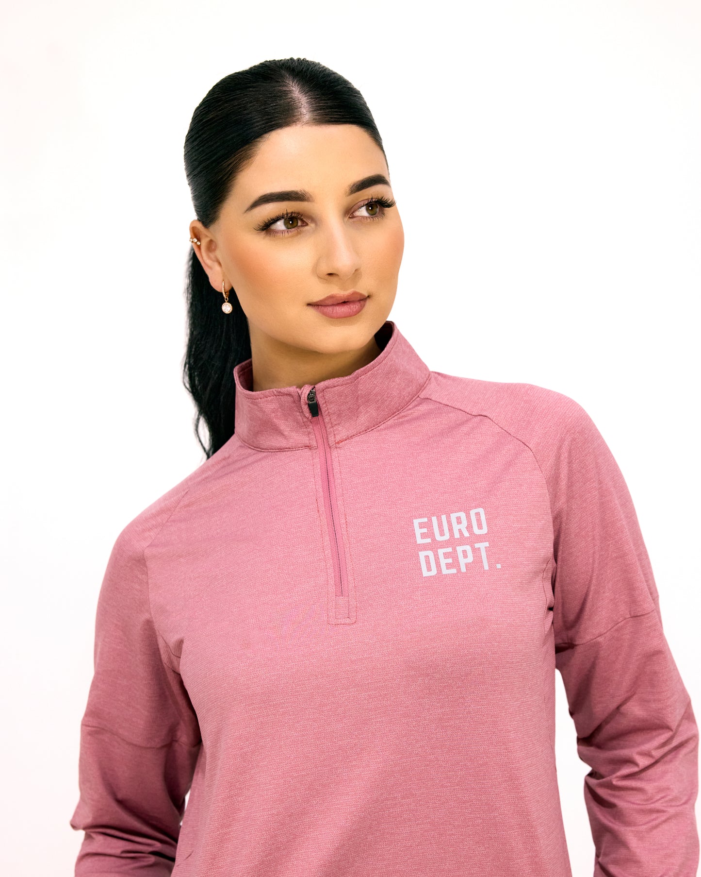 Women's Mauve 1/4-Zip Running Top