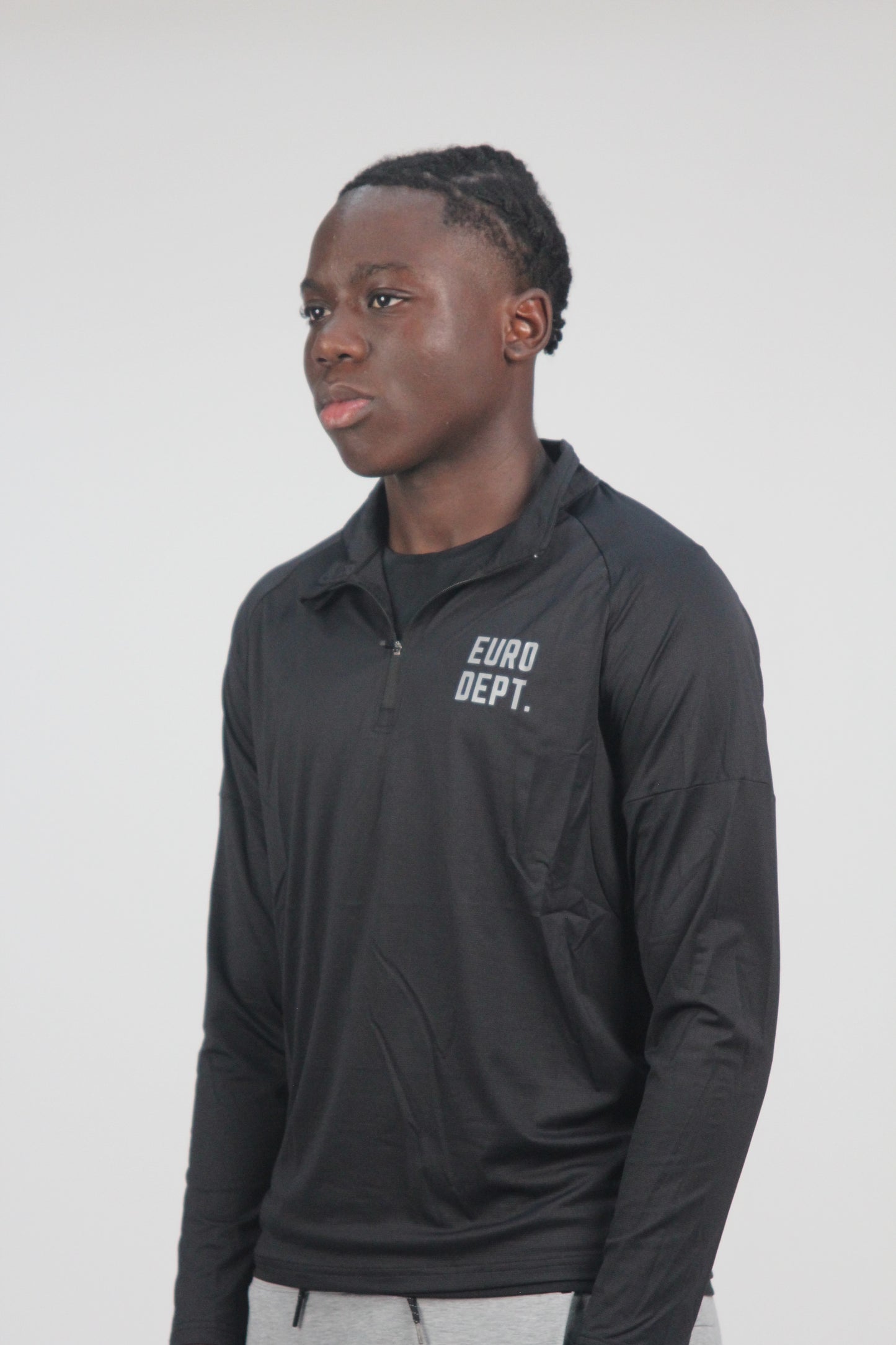 Men's Black 1/4-Zip Running Top